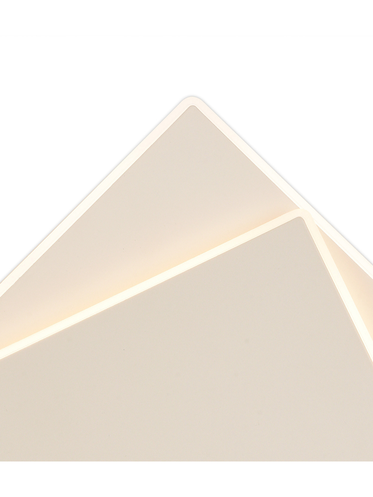 Mantra Dakla White Square Flush Led Wall/Ceiling Light - 3000K