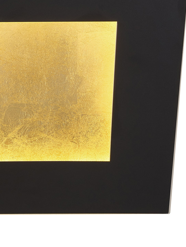 Mantra Dalia Black And Gold Extra Large Square Led Wall Light - M8145 - 3000K