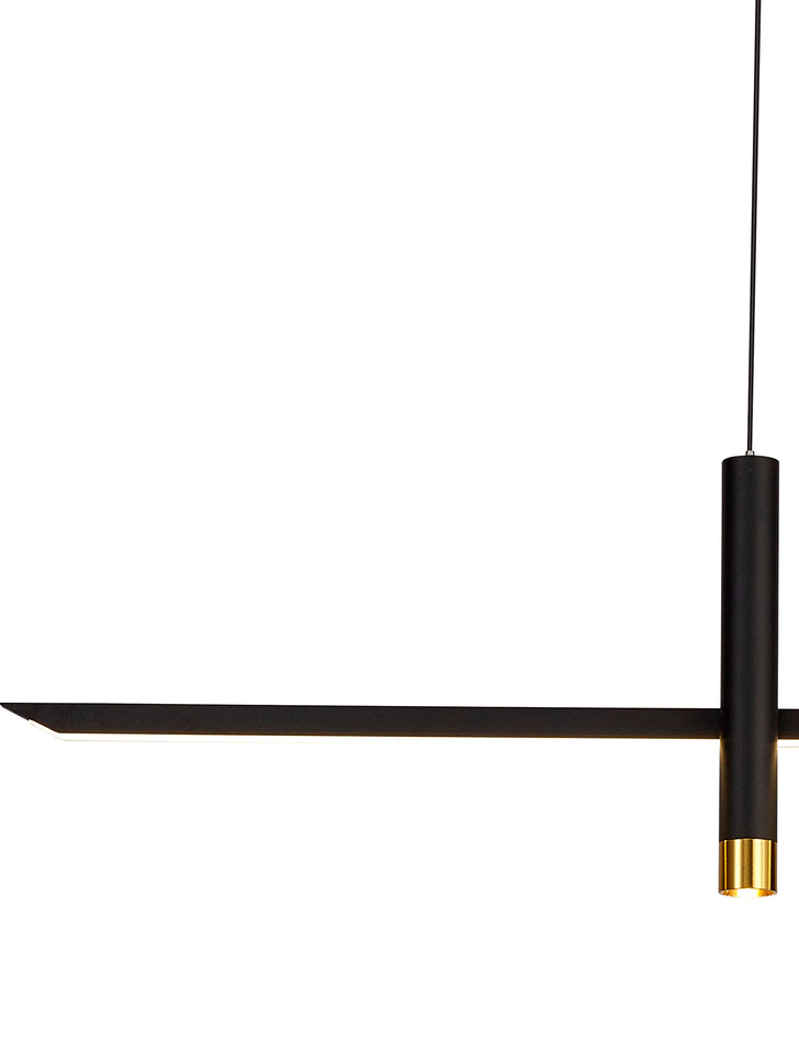 Mantra Esparta Black And Gold Led Linear Island Light - 3000K