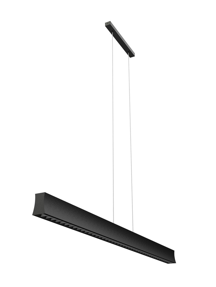 Mantra Hanok Slim LED Linear Bar Pendant Black - 3000K