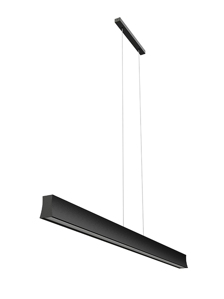 Mantra Hanok Slim LED Linear Bar Pendant Black - 4000K