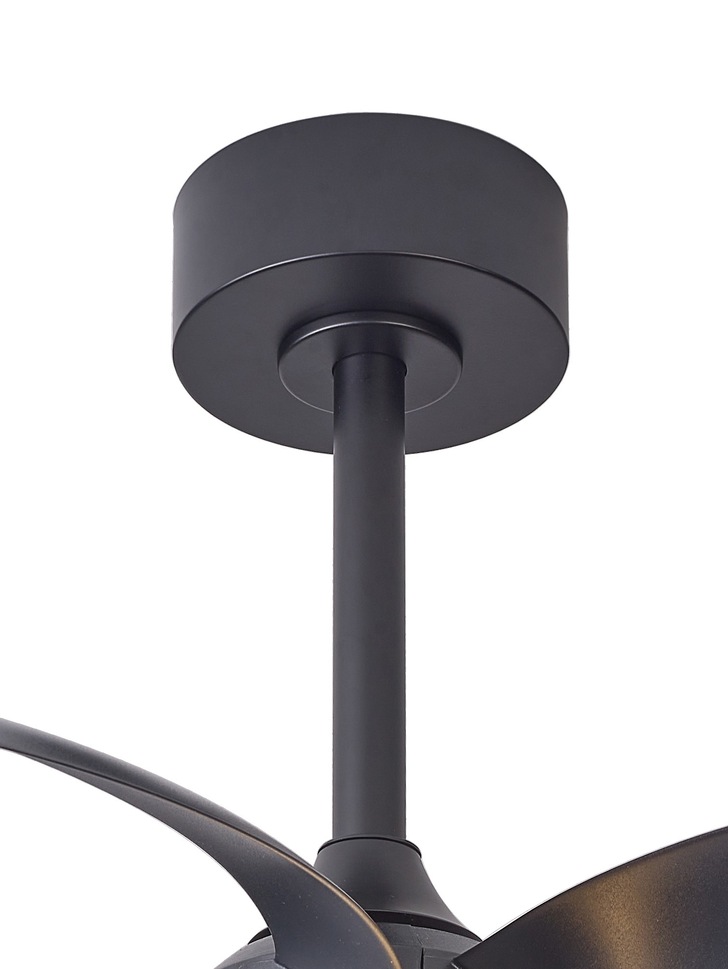 Mantra Infinity Semi-Flush Black Led Ceiling Fan Light Complete With Remote Control - 2700-5000K