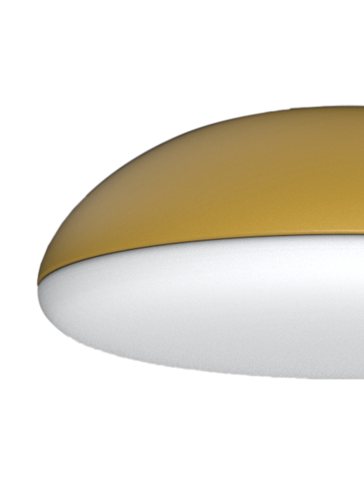 Mantra Kazz Gold Flush 4 Light Ceiling Light Complete With White Diffuser