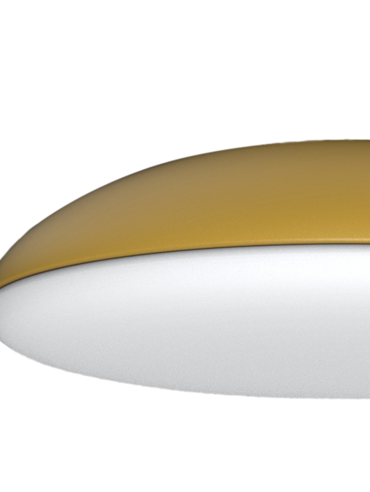 Mantra Kazz Large Gold Flush 6 Light Ceiling Light Complete With White Diffuser