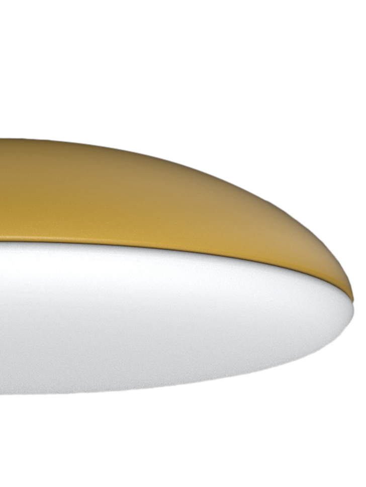 Mantra Kazz Large Gold Flush 6 Light Ceiling Light Complete With White Diffuser