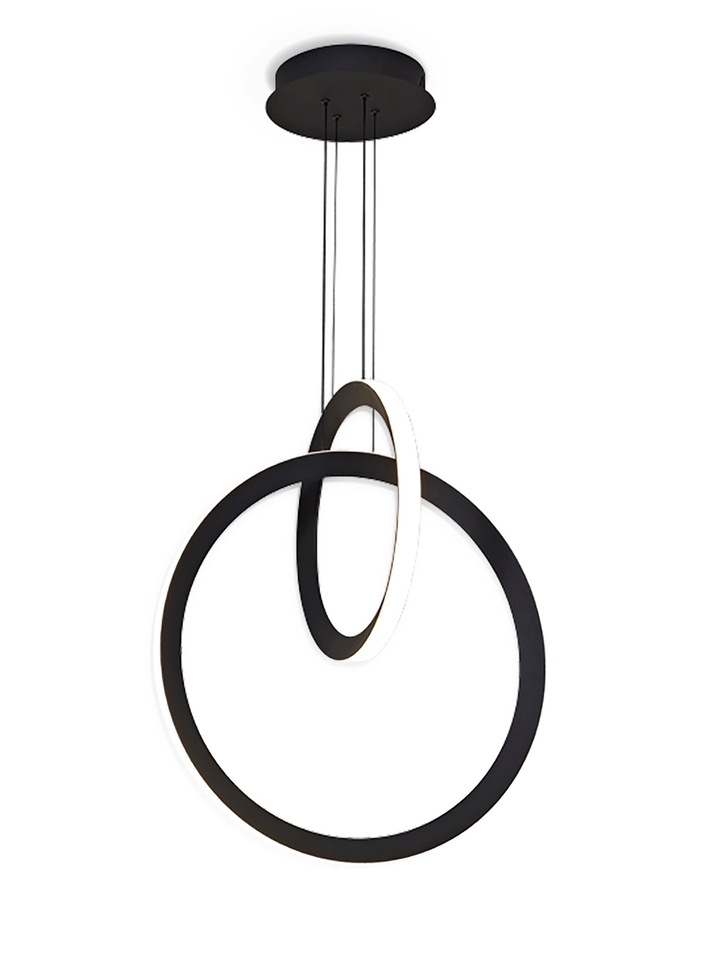 Mantra Kitesurf LED Double Loop Pendant Black - 3000K