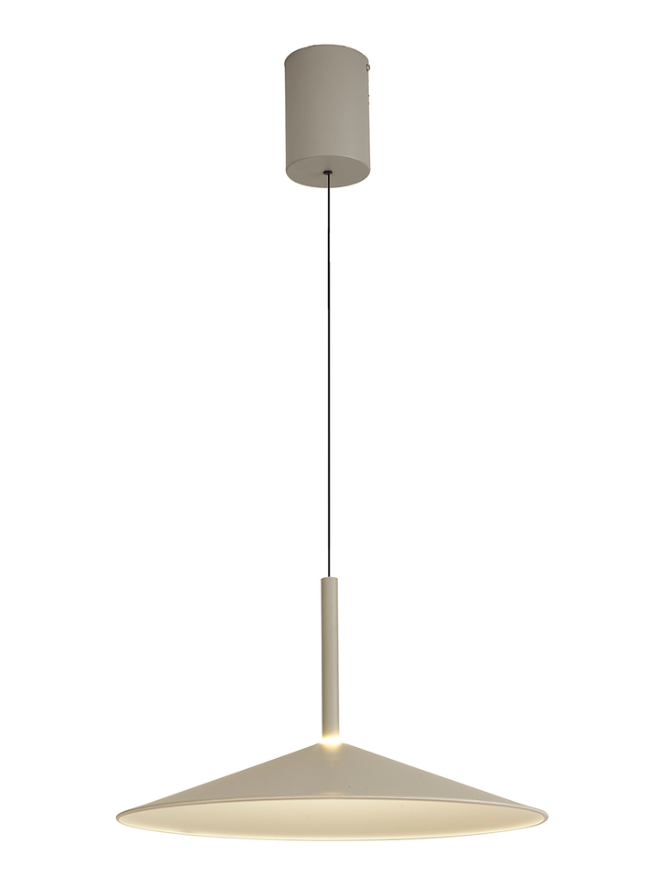 Mantra Large Calice Grey/White Rise And Fall Led Pendant Light - 3000K - M7893