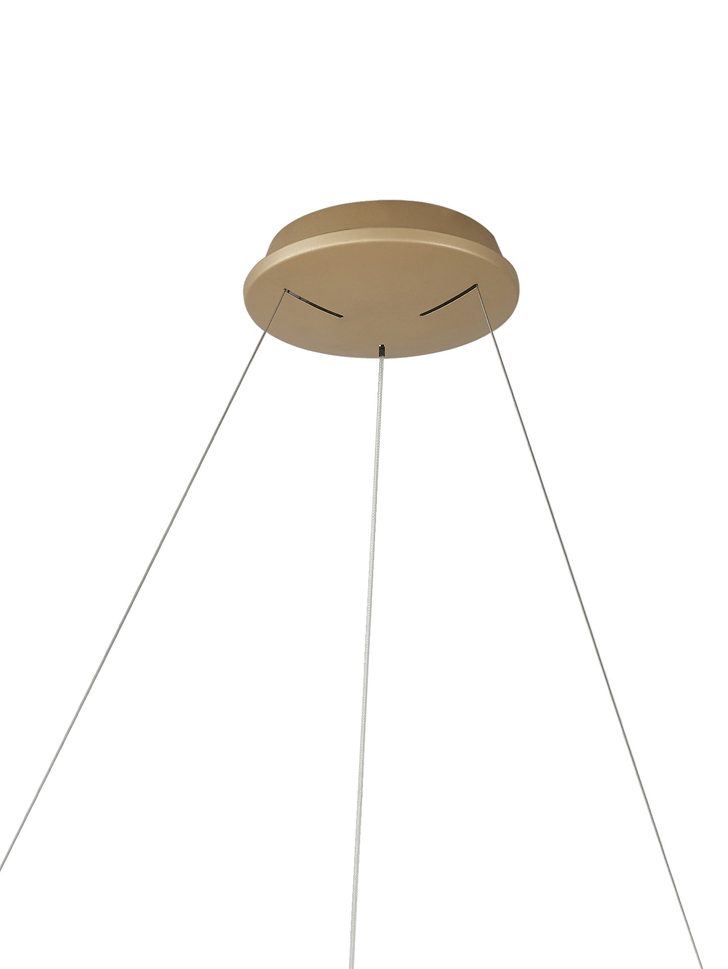 Mantra Niseko II Extra Large 90cm LED Gold Ring Pendant Complete With Remote Control & App - 2700K-6000K Tuneable