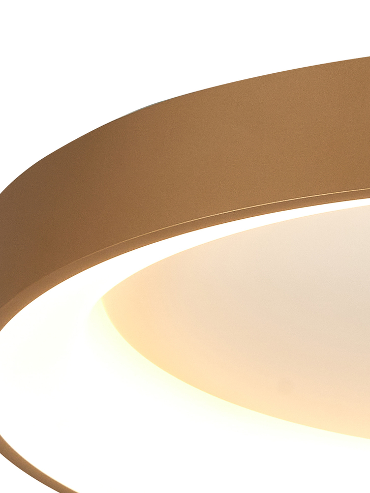 Mantra Niseko II Large 65cm LED Gold Flush Ring Ceiling Light Complete With Remote Control & App - 2700K-6000K Tuneable