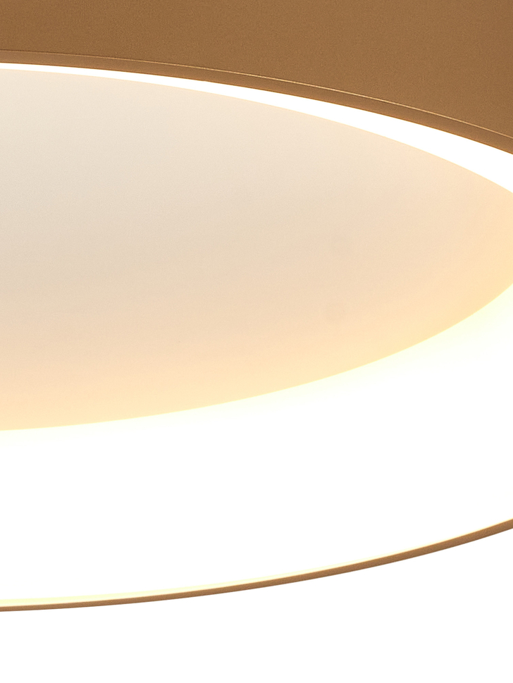 Mantra Niseko II Large 65cm LED Gold Flush Ring Ceiling Light Complete With Remote Control & App - 2700K-6000K Tuneable