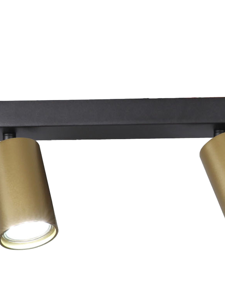 Mantra Sal Matt Black/Satin Gold 3 Light Adjustable Bar Spotlight