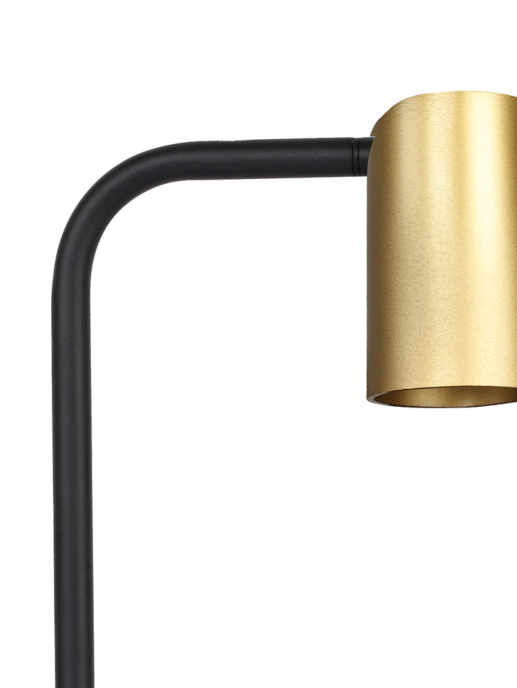 Mantra Sal Matt Black/Satin Gold Adjustable Desk Lamp