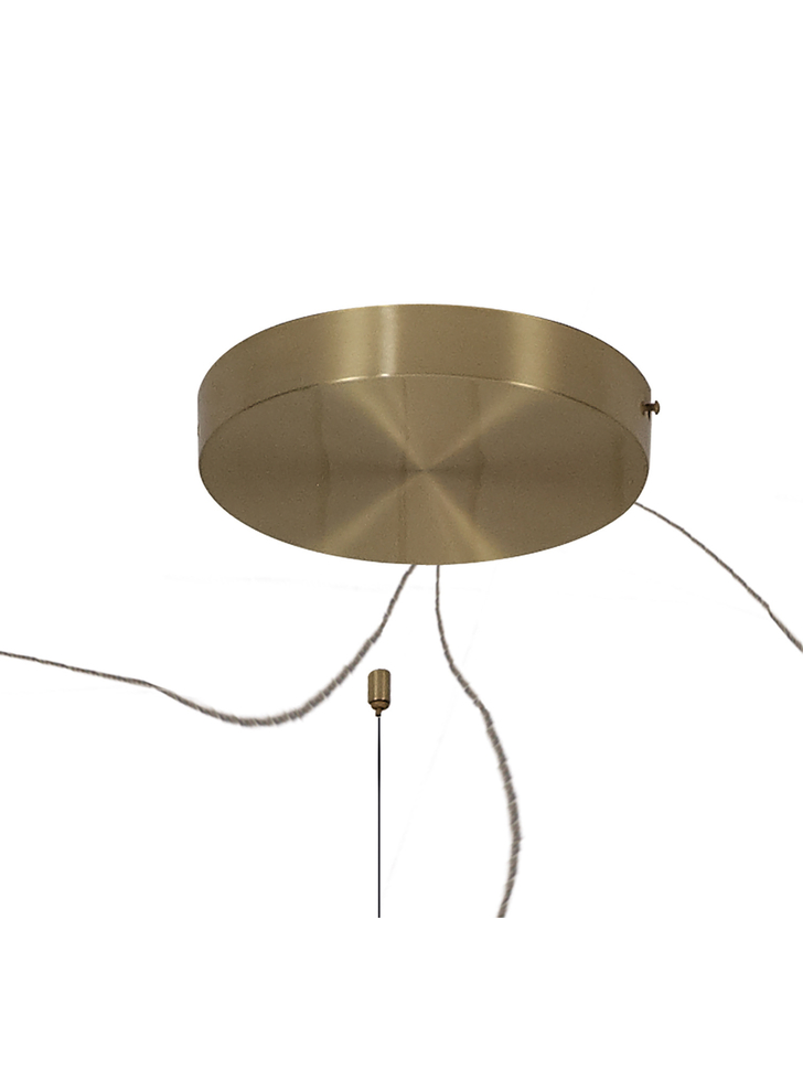 Mantra Shell Extra Large Triple Ring Gold Disc Led Pendant Light - 3000K