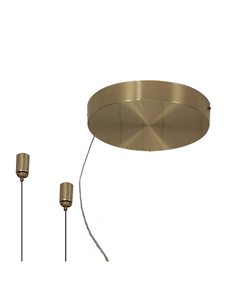 Mantra Shell Gold Round Disc 8 Light Led Pendant Light - 3000K