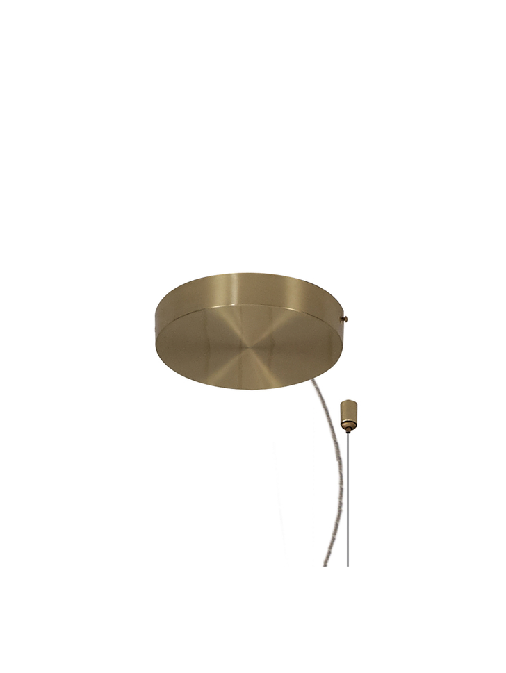 Mantra Shell Gold Round Disc Extra Large 14 Light Led Pendant Light - 3000K