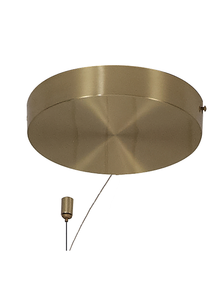 Mantra Shell Gold Round Disc Large 12 Light Led Pendant Light - 3000K