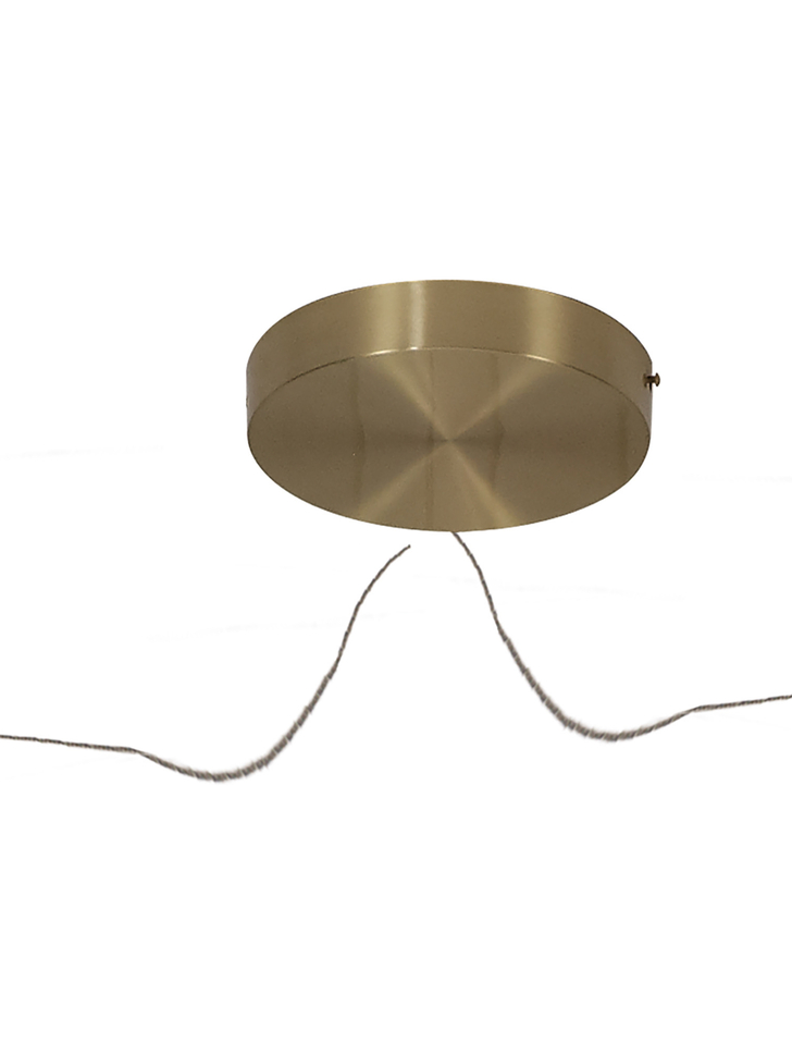 Mantra Shell Twin Ring Gold Disc Led Pendant Light - 3000K