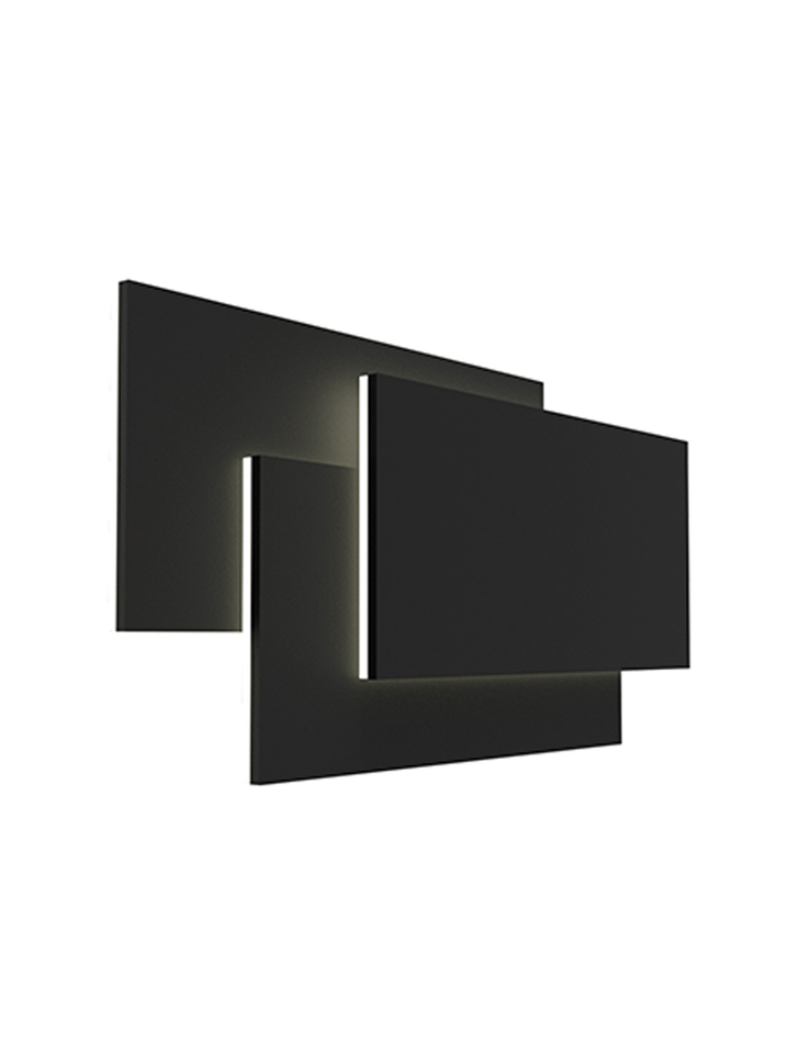 Mantra Tahiti 36W Black XL Trio Rectangle Led Wall Light - 3000K