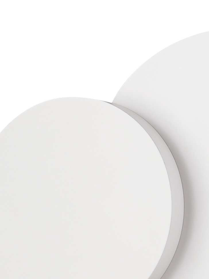 Mantra Tahiti Twin Circle White Flush Led Wall Light - 3000K