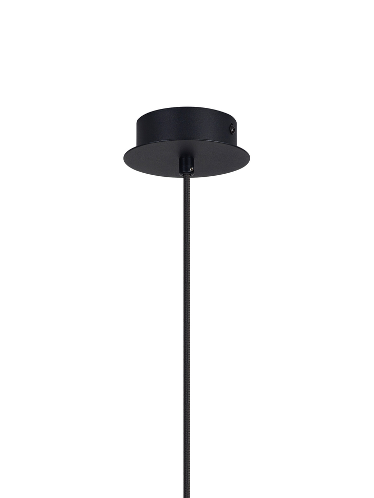 Mantra Tonic Bronze/Black Single Pendant Light With Bronze Glass Complete With 3000K GX53 Led Lamp