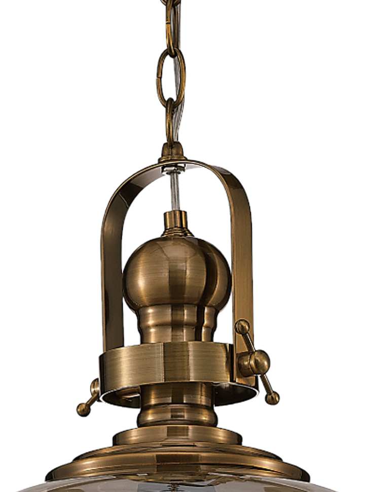 Mantra Vintage Antique Brass Large 1 Light Pendant