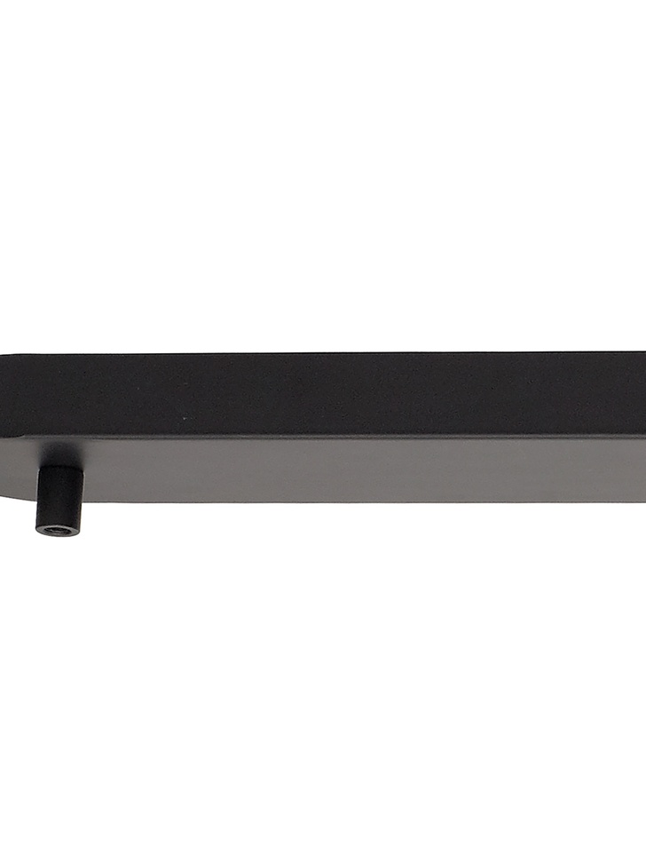 Matt Black 4 Hole Linear Ceiling Bar Plate With Cable Clamps