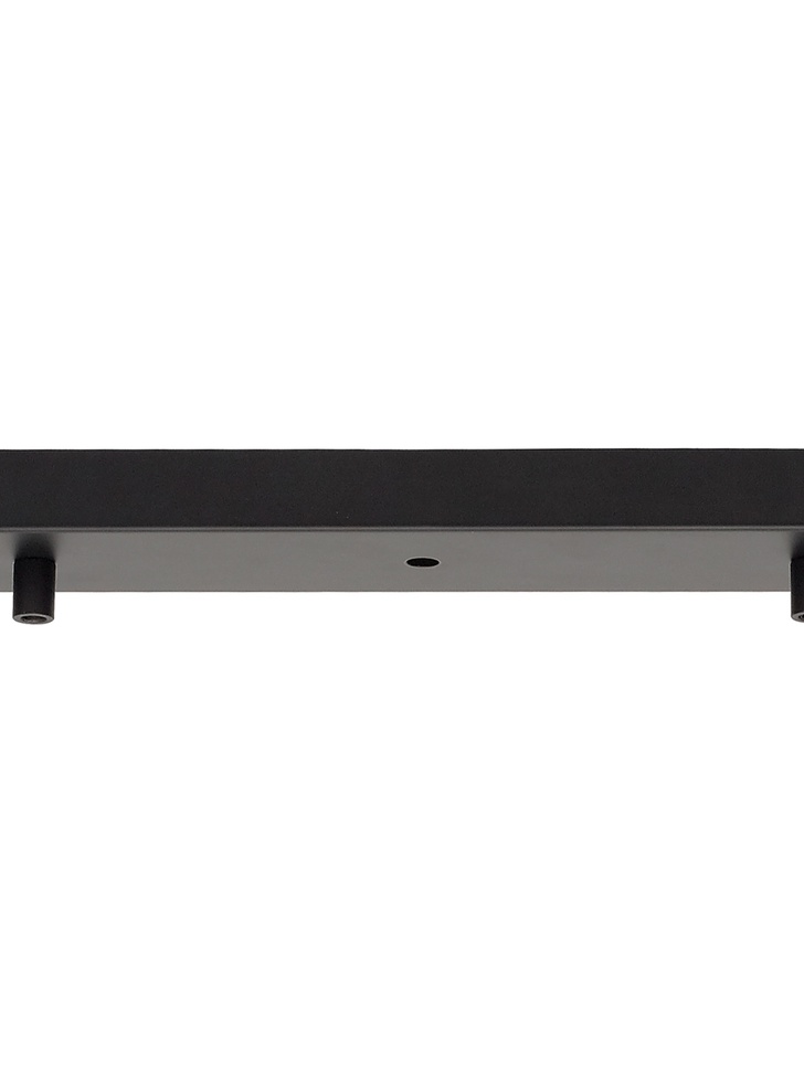 Matt Black 4 Hole Linear Ceiling Bar Plate With Cable Clamps