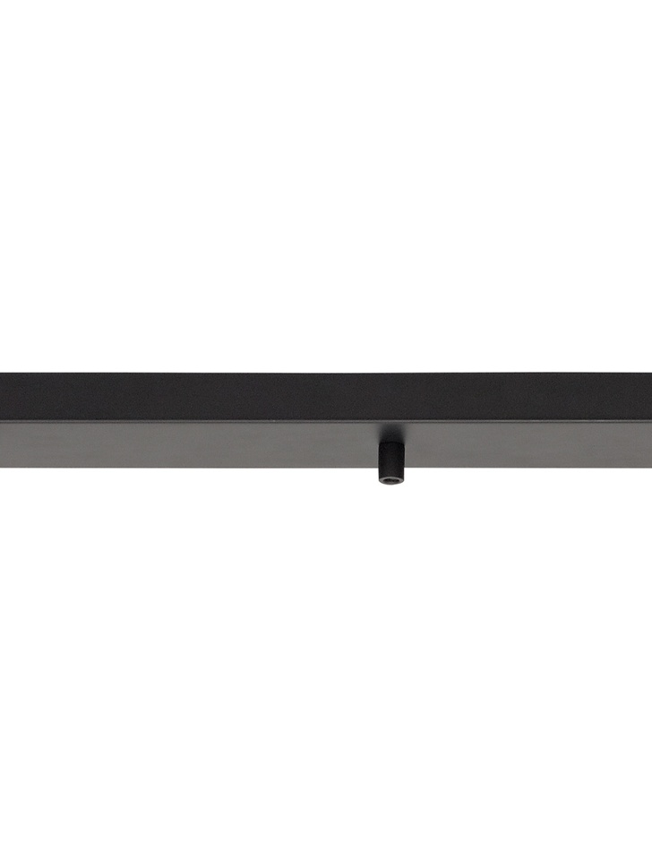 Matt Black 5 Hole Linear Ceiling Bar Plate With Cable Clamps