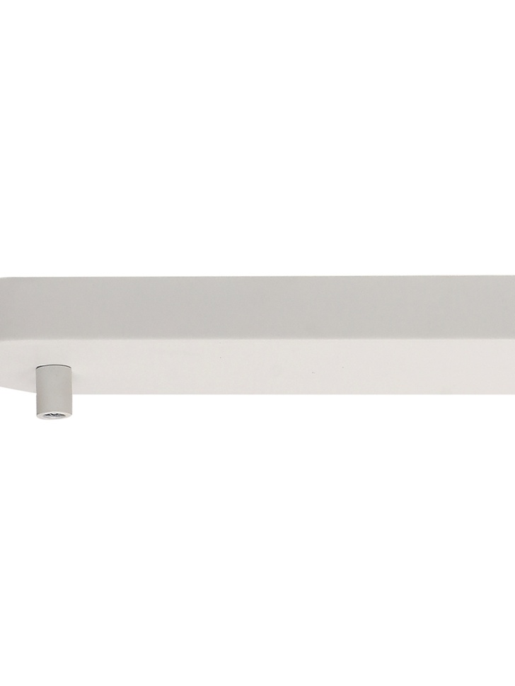 Matt White 4 Hole Linear Ceiling Bar Plate With Cable Clamps