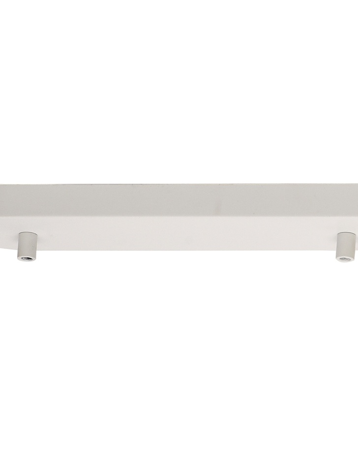 Matt White 5 Hole Linear Ceiling Bar Plate With Cable Clamps