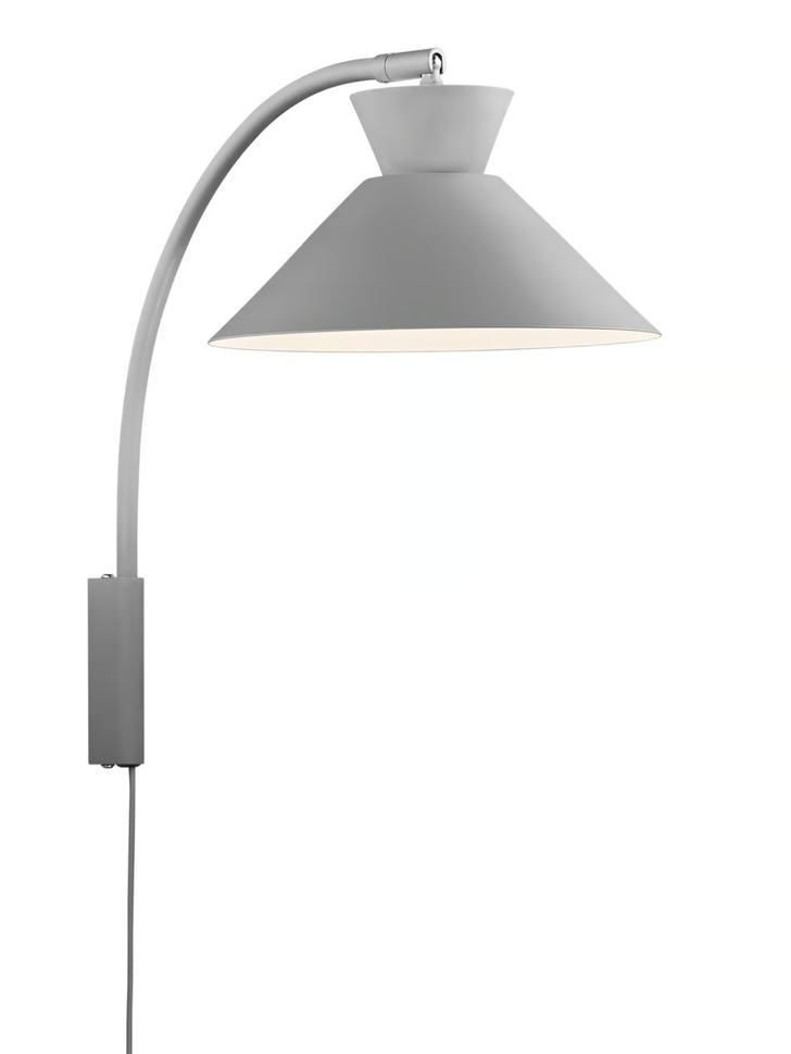 Nordlux Dial Grey Adjustable Metal Plug In Wall Light