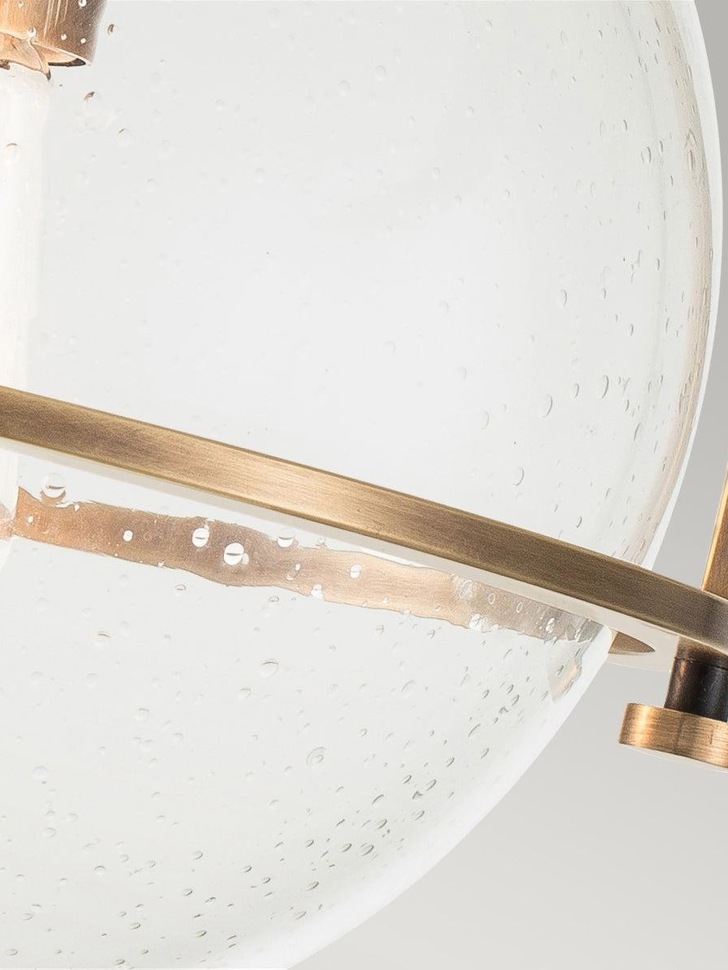 Quintiesse Somerset 1 Light Flush Mount In Heritage Brass Complete With Clear Glass - QN-SOMERSET-F-C-HB