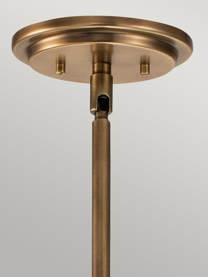 Quintiesse Somerset 1 Light Medium Pendant In Heritage Brass Complete With Clear Glass - QN-SOMERSET-P-C-HB