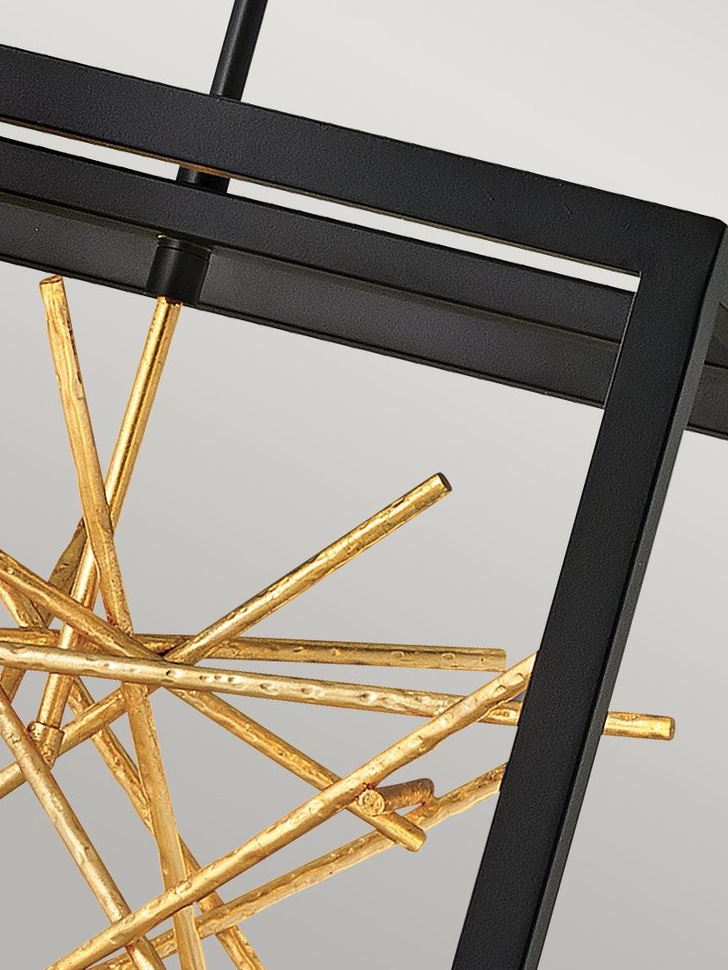 Quintiesse Styx LED Pendant Light In Black And Gilded Gold - QN-STYX-LED-P-BG