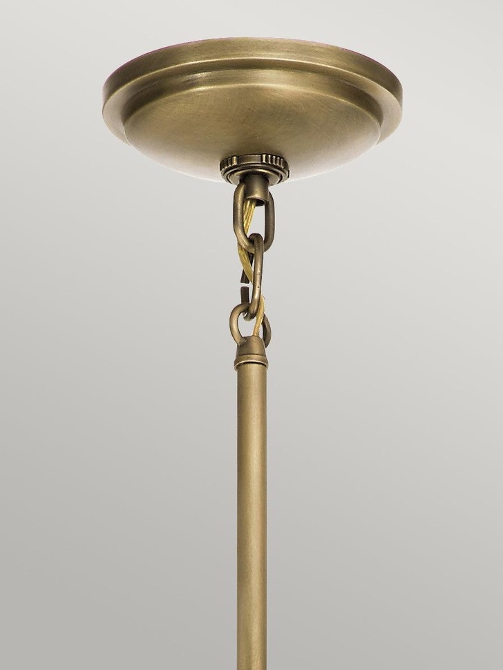 Quintiesse Tollis 1 Light Mini Pendant In Natural Brass And White Complete With Clear Ribbed Glass - QN-TOLLIS-MP-NBR