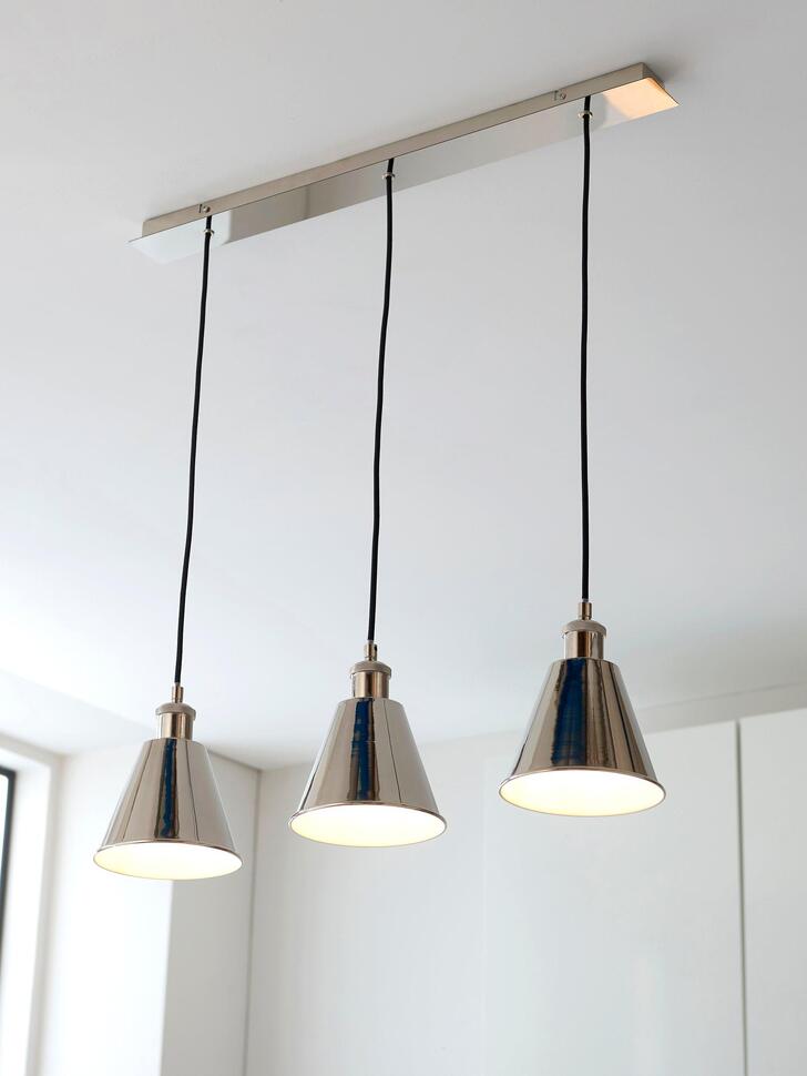 Thorlight Ozias 3 Light Polished Chrome Linear Bar Pendant