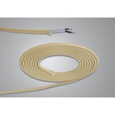 Photograph: 1 Metre Of Beige Braided 2 Core 0.75mm Cable