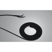 Photograph: 1 Metre Of Black Braided Twisted 3 Core 0.75mm Cable