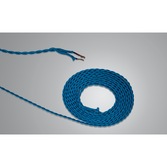 Photograph: 1 Metre Of Blue Braided Twisted 2 Core 0.75mm Cable