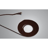 Photograph: 1 Metre Of Brown Braided Twisted 3 Core 0.75mm Cable