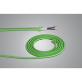 Photograph: 1 Metre Of Lime Green Braided 2 Core 0.75mm Cable