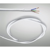 Photograph: 1 Metre Of White Braided 3 Core 0.75mm Cable