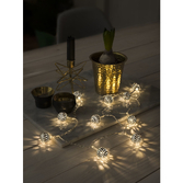 Photograph: 10 Silver Metal Balls Christmas Light Set - Battery Operated