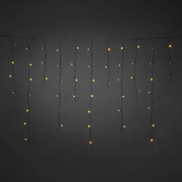 Photograph: 100 Amber Icicle Set Frosted Top Black Soft Cable 31V System