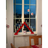 Photograph: 11 Bulb Candlestick Red with Candle Ring