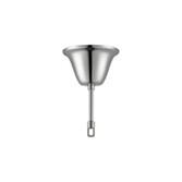 Photograph: 120mm Polished Chrome Bell Cup Ceiling Rose With Hook Plate And Rod