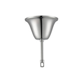 Photograph: 145mm Polished Chrome Bell Cup Ceiling Rose With Hook Plate And Rod
