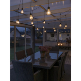 Photograph: 20 Clear Bulb Icicle Set, 160 Amber Led IP20