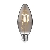 Photograph: 3W LED Classic Style Smoke Finish Dimmable Candle Lamp With Spiral Filament - E27, 2100K