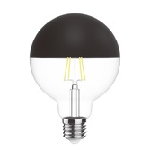 Photograph: 4W LED Classic Deco Clear Dimmable G80 Globe Lamp With Black Top - E27, 2700K